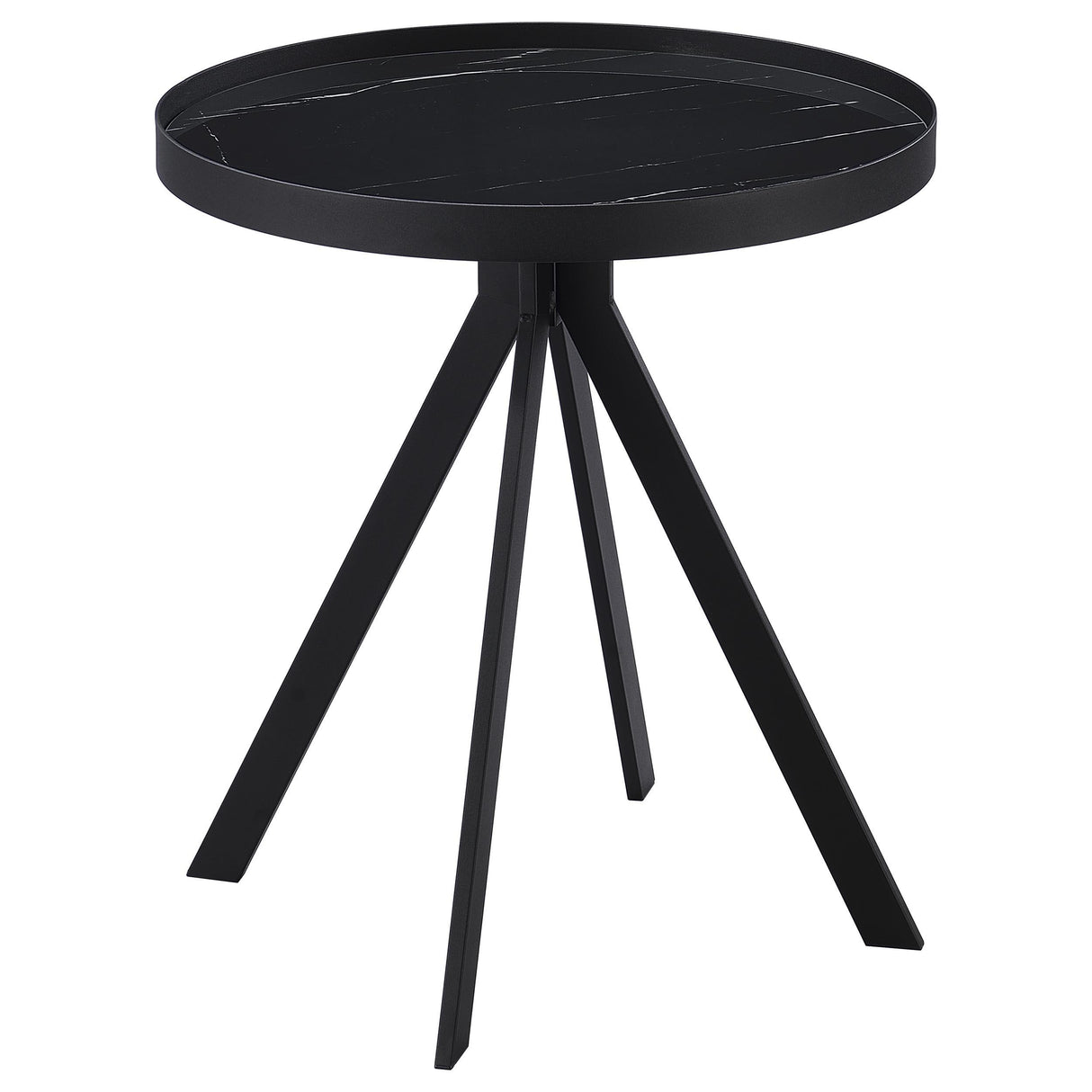 Briggs Black 2-Piece Round Coffee and End Table Set from Coaster - Luna Furniture