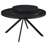 Briggs Black 2-Piece Round Coffee and End Table Set from Coaster - Luna Furniture