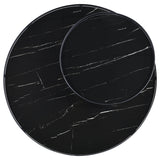 Briggs Black 2-Piece Round Coffee and End Table Set from Coaster - Luna Furniture