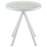 Briggs White 2-Piece Round Coffee and End Table Set from Coaster - Luna Furniture