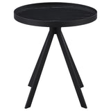 Briggs Black 3-Piece Round Coffee and End Table Set from Coaster - Luna Furniture