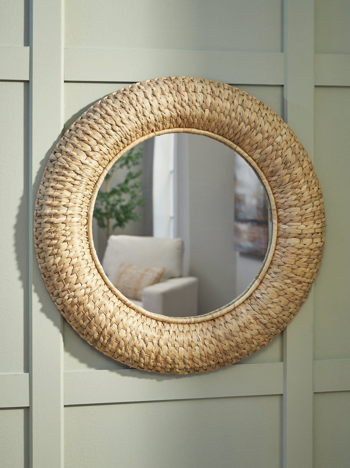 Briggsburg Natural Accent Mirror from Ashley - Luna Furniture