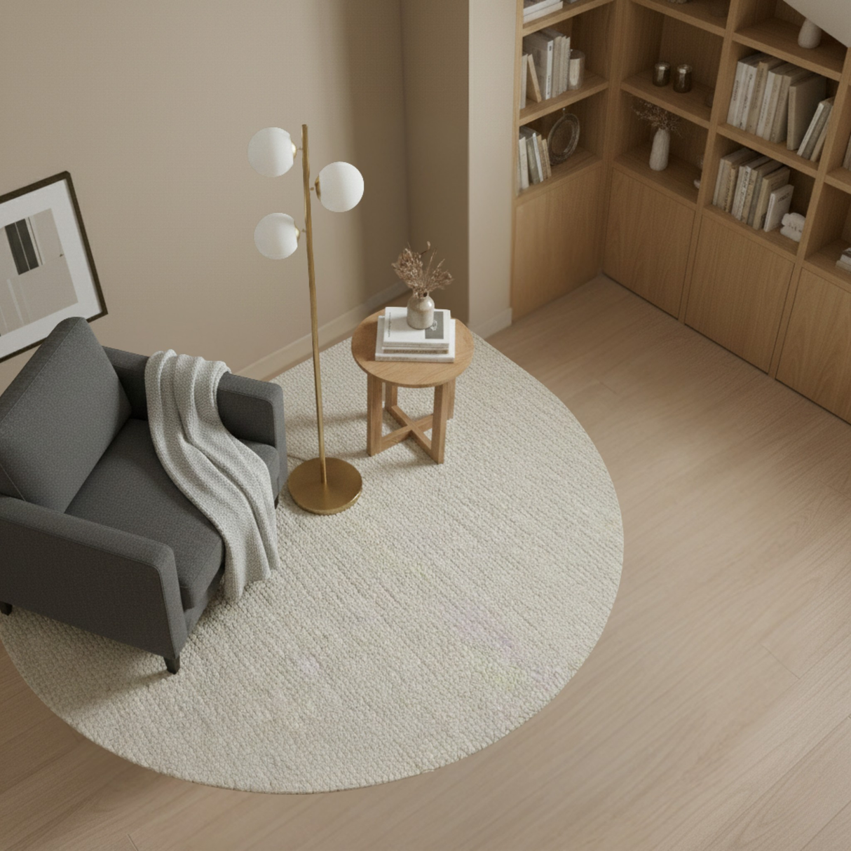 Brilliance Modern Gold Brush Floor Lamp, Opal Glass Shades and Round Metal Base from Ashcroft Furniture - Luna Furniture