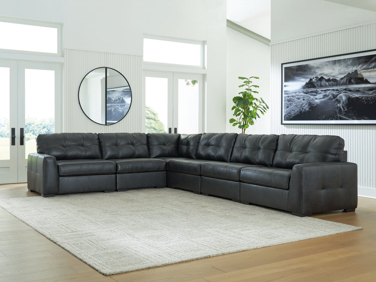 Brindley Pier Fog 6-Piece Sectional from Ashley - Luna Furniture