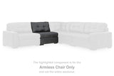 Brindley Pier Fog Armless Chair from Ashley - Luna Furniture