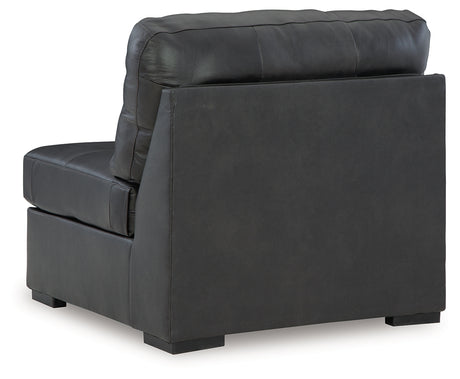 Brindley Pier Fog Armless Chair from Ashley - Luna Furniture