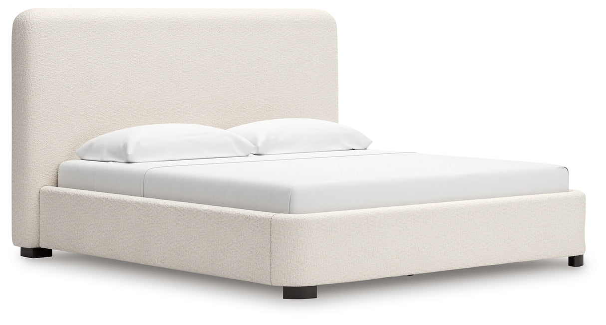 Brintstreet Beige King Upholstered Bed from Ashley - Luna Furniture