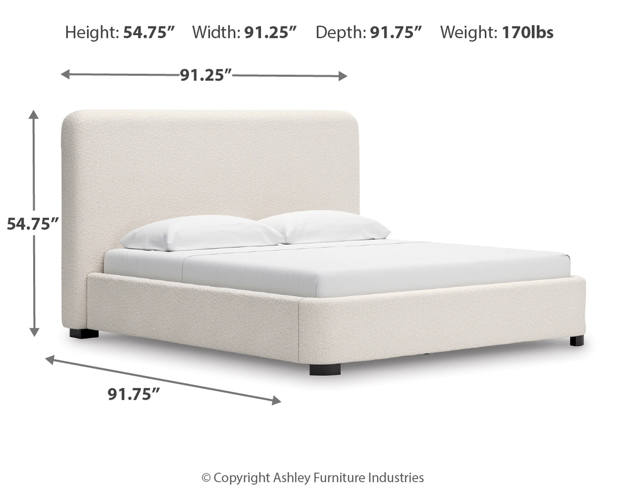 Brintstreet Beige King Upholstered Bed from Ashley - Luna Furniture