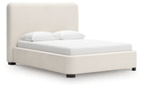 Brintstreet Beige Queen Upholstered Bed from Ashley - Luna Furniture