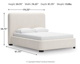 Brintstreet Beige Queen Upholstered Bed from Ashley - Luna Furniture