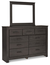 Brinxton Charcoal Dresser, Mirror and Nightstand from Ashley - Luna Furniture