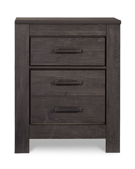 Brinxton Full Panel Bed with Mirrored Dresser and 2 Nightstands in Charcoal from Ashley - Luna Furniture