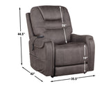 Brisbane Stone Power Lift Chair w/Three Heat Zones from Steve Silver - Luna Furniture