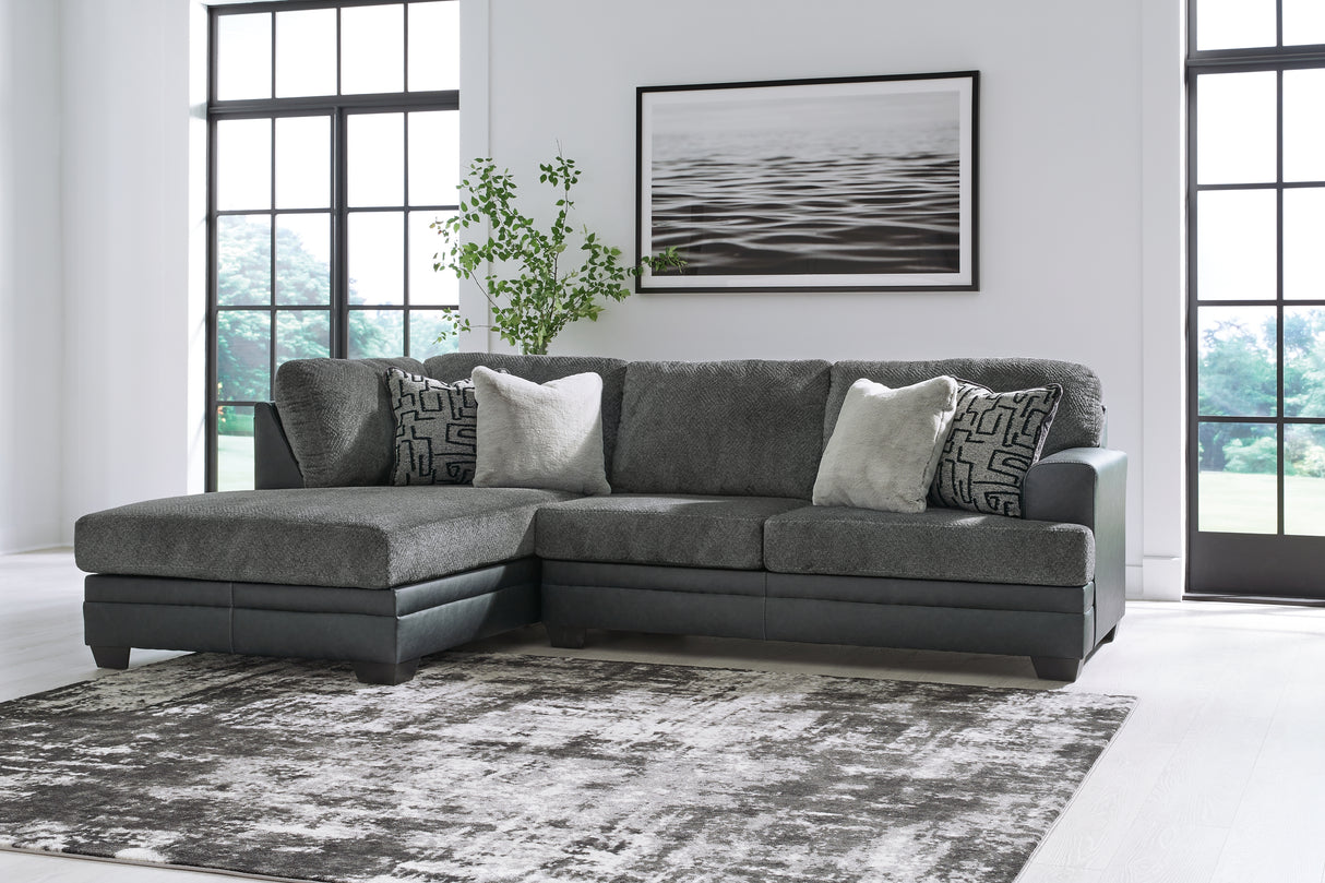 Brixley Pier Graphite 2-Piece Sectional with Chaise from Ashley - Luna Furniture