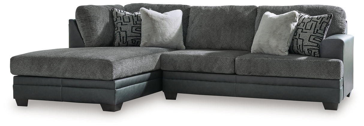 Brixley Pier Graphite 2-Piece Sectional with Chaise from Ashley - Luna Furniture