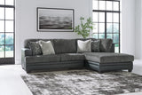 Brixley Pier Graphite 2-Piece Sectional with Chaise from Ashley - Luna Furniture