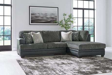 Brixley Pier Graphite 2-Piece Sectional with Chaise from Ashley - Luna Furniture