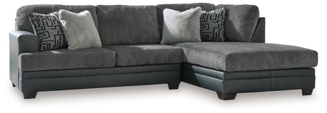 Brixley Pier Graphite 2-Piece Sectional with Chaise from Ashley - Luna Furniture