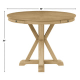 Rylie Natural 48" Round Counter Dining Table with 4 Drawers from Steve Silver - Luna Furniture