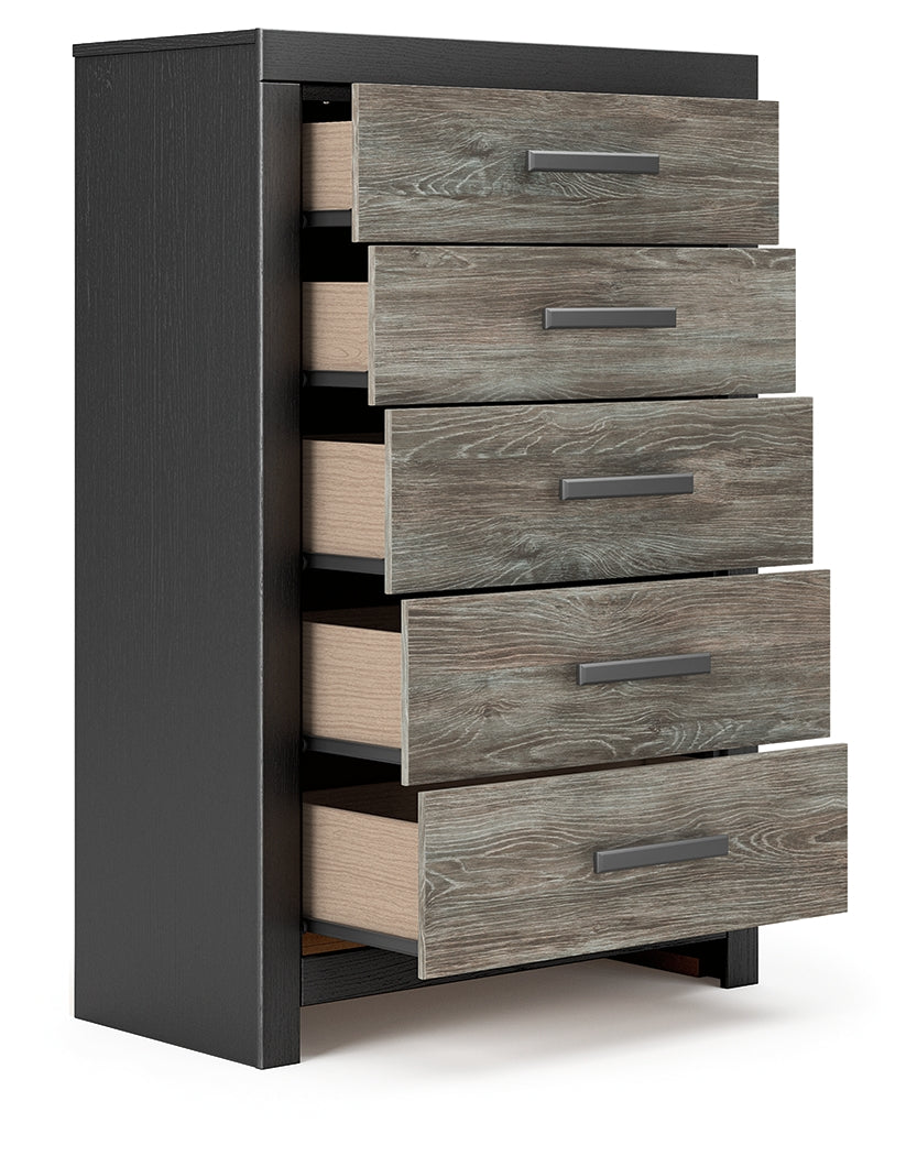 Broachmyn Black/Gray Chest of Drawers from Ashley - Luna Furniture