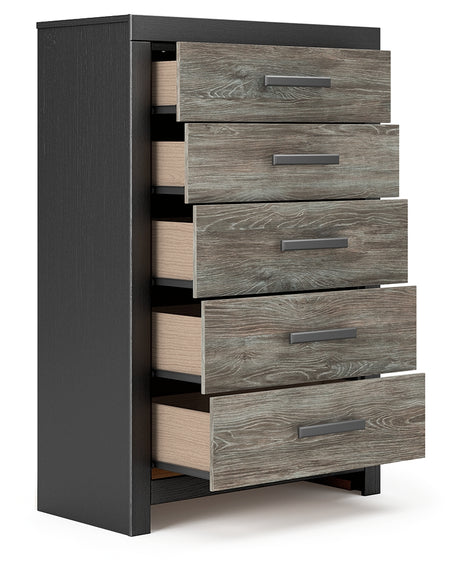 Broachmyn Black/Gray Chest of Drawers from Ashley Furniture - Luna Furniture