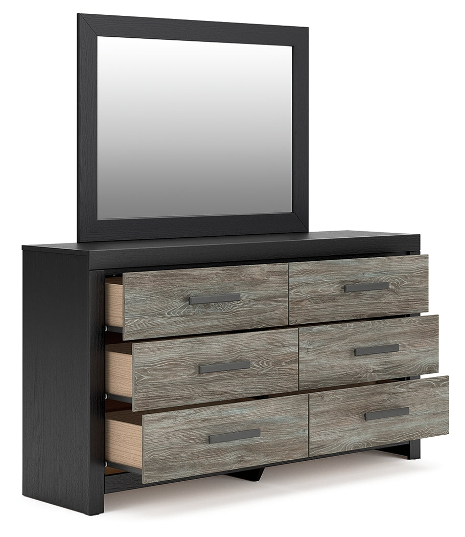 Broachmyn Black/Gray Dresser and Mirror from Ashley - Luna Furniture