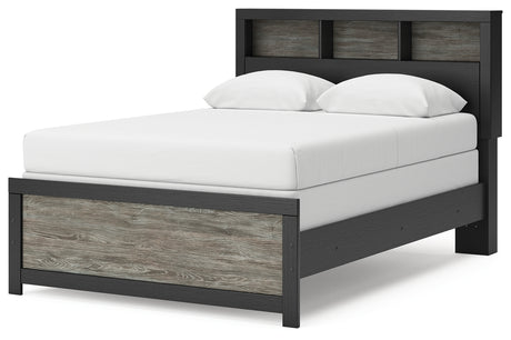 Broachmyn Black/Gray Full Bookcase Bed from Ashley - Luna Furniture