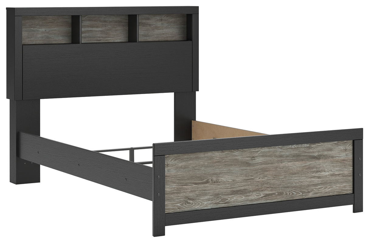 Broachmyn Black/Gray Full Bookcase Bed from Ashley - Luna Furniture
