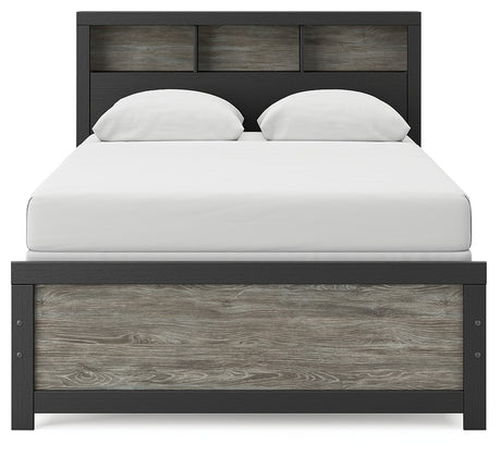 Broachmyn Black/Gray Full Bookcase Bed from Ashley - Luna Furniture
