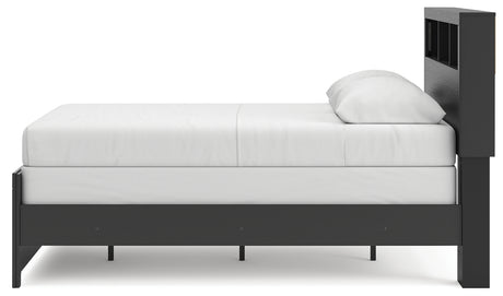 Broachmyn Black/Gray Full Bookcase Bed from Ashley - Luna Furniture