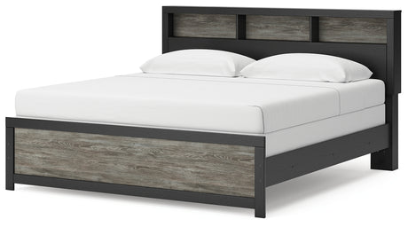 Broachmyn Black/Gray Bookcase Panel Bedroom Set from Ashley - Luna Furniture
