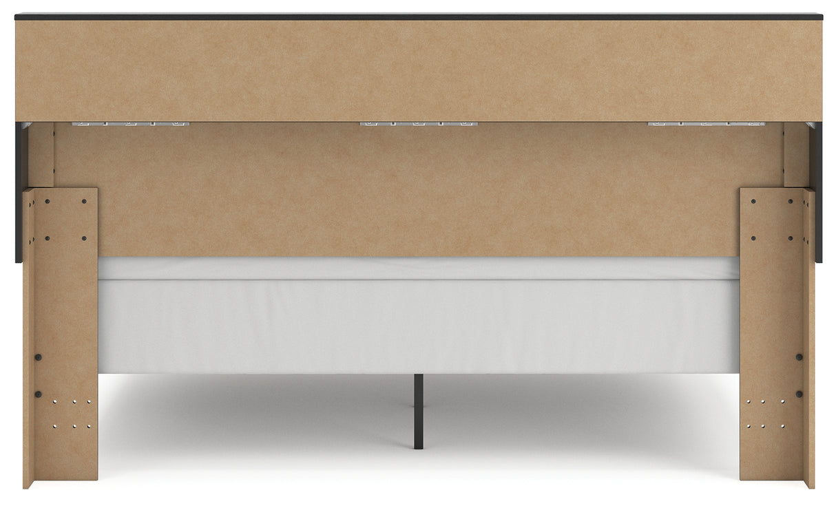 Broachmyn Black/Gray Bookcase Panel Bedroom Set from Ashley - Luna Furniture