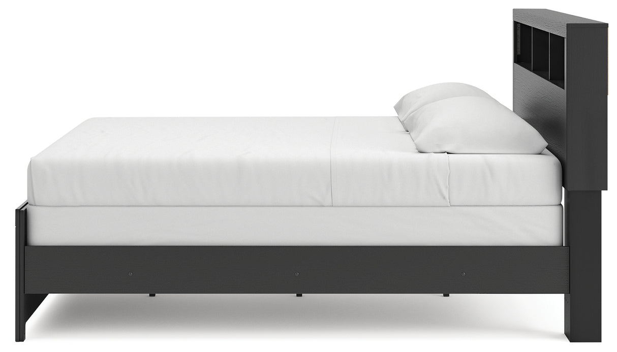 Broachmyn Black/Gray Bookcase Panel Bedroom Set from Ashley - Luna Furniture