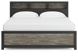 Broachmyn Black/Gray King Bookcase Panel Bed from Ashley - Luna Furniture