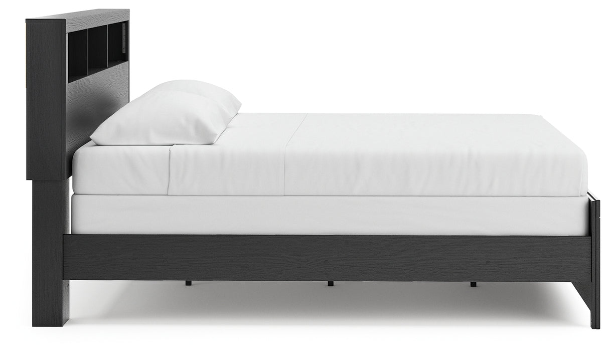 Broachmyn Black/Gray King Bookcase Panel Bed from Ashley - Luna Furniture