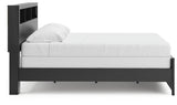 Broachmyn Black/Gray King Bookcase Panel Bed from Ashley - Luna Furniture