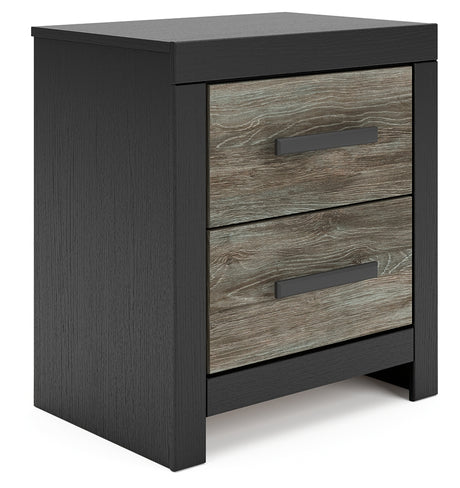 Broachmyn Black/Gray Nightstand from Ashley - Luna Furniture