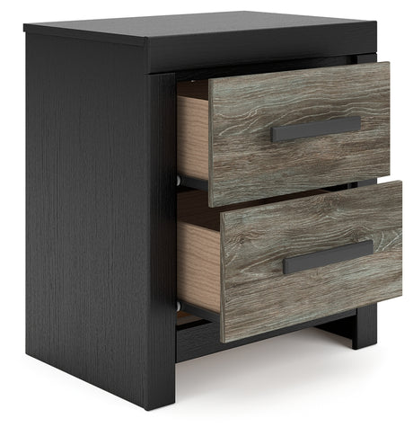 Broachmyn Black/Gray Nightstand from Ashley - Luna Furniture