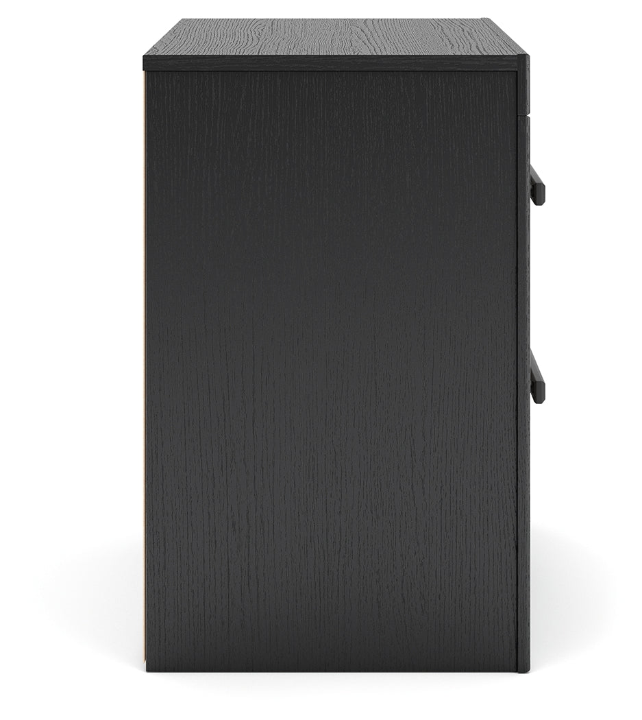 Broachmyn Black/Gray Nightstand from Ashley - Luna Furniture
