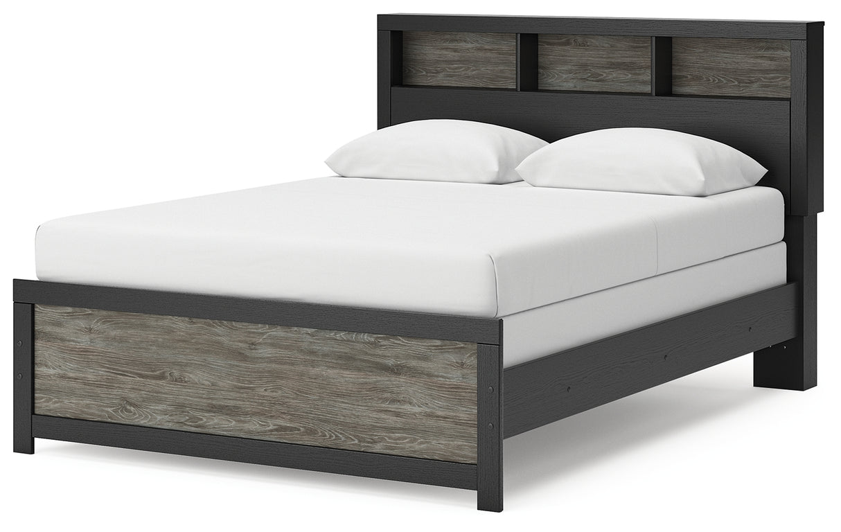 Broachmyn Black/Gray Queen Bookcase Bed from Ashley - Luna Furniture
