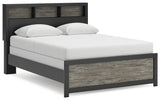 Broachmyn Black/Gray Queen Bookcase Bed from Ashley - Luna Furniture