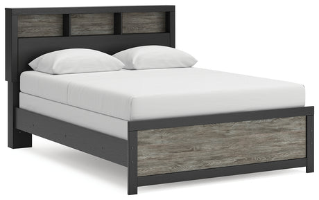 Broachmyn Black/Gray Queen Bookcase Bed from Ashley - Luna Furniture