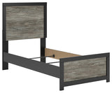 Broachmyn Black/Gray Twin Panel Bed from Ashley Furniture - Luna Furniture