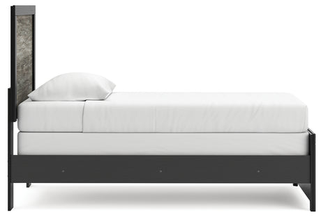 Broachmyn Black/Gray Twin Panel Bed from Ashley - Luna Furniture