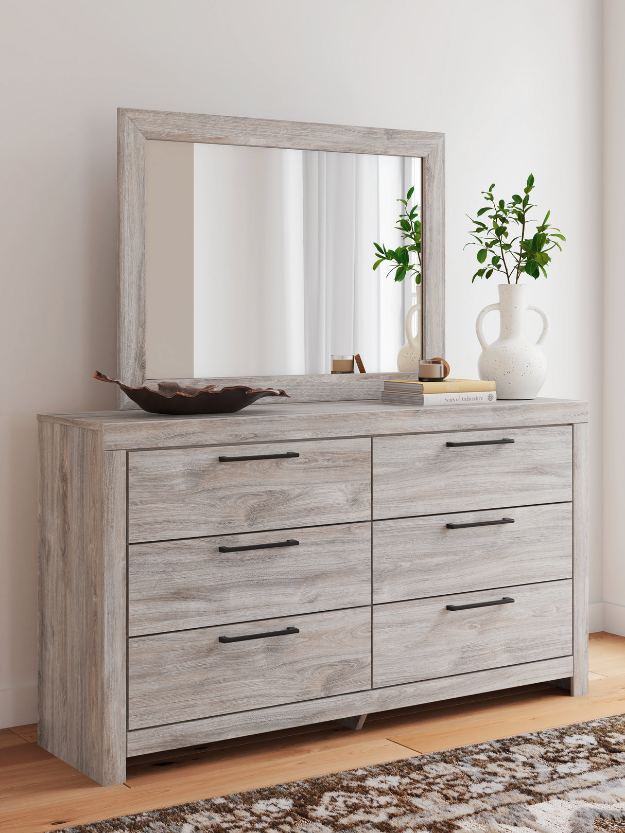 Broachmyn Gray Dresser and Mirror from Ashley Furniture - Luna Furniture