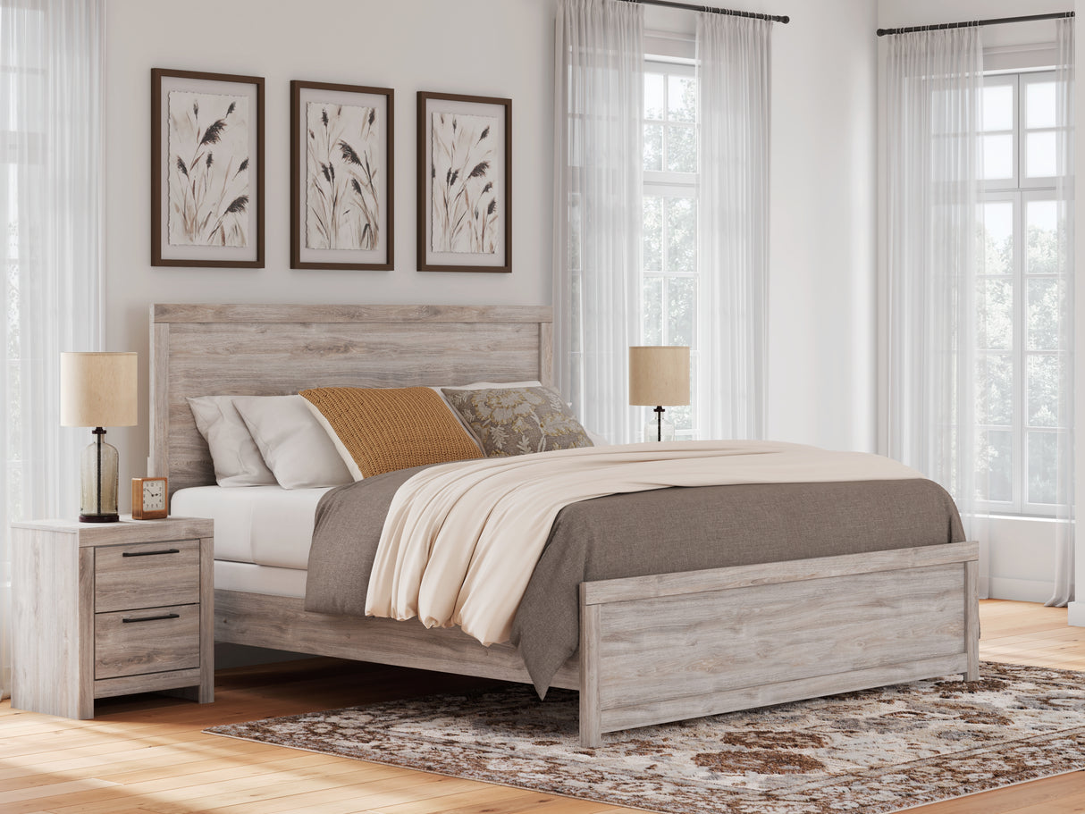Broachmyn Gray King Panel Bed from Ashley - Luna Furniture