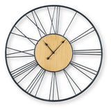 Brockett Black/Natural Wall Clock from Ashley Furniture - Luna Furniture