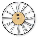 Brockett Black/Natural Wall Clock from Ashley Furniture - Luna Furniture