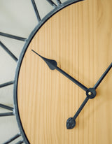 Brockett Black/Natural Wall Clock from Ashley Furniture - Luna Furniture