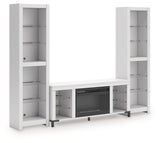 Brollevi White 3-Piece Entertainment Center from Ashley Furniture - Luna Furniture